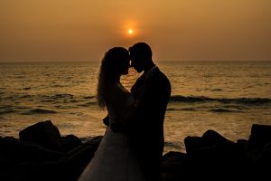 Sunset wedding photograph from Resh Rall